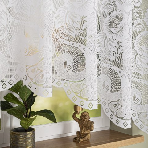 ADELAJDA Firanka żakardowa gotowa, szerokość 300 x wysokość 160cm, kolor 001 biały 361101/FBL/001/300160/1