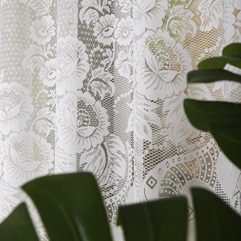 ADELAJDA Firanka żakardowa gotowa, szerokość 300 x wysokość 160cm, kolor 001 biały 361101/FBL/001/300160/1