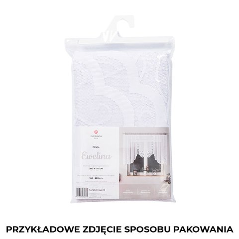 ADELAJDA Firanka żakardowa gotowa, szerokość 300 x wysokość 160cm, kolor 001 biały 361101/FBL/001/300160/1