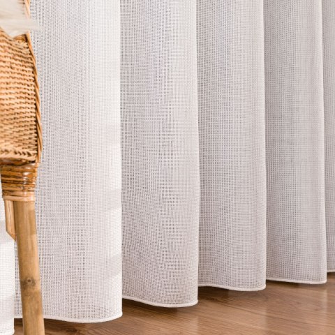 Firanka fantazyjna z ołowianką, wysokość 300cm, kolor 001 biały 424117/OLO/001/000300/1