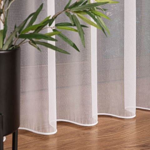 Firanka fantazyjna z ołowianką, wysokość 305cm, kolor 001 biały 018012/OLO/001/000305/1