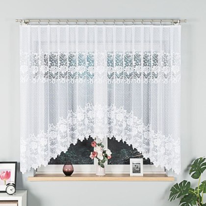 Firanka gotowa żakardowa DEMETRIA 160x300 cm kolor biały