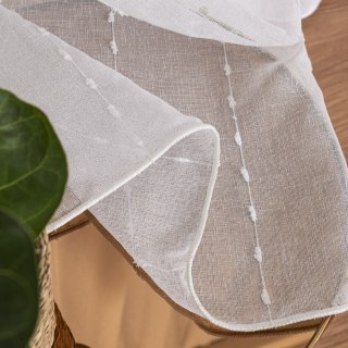 Firanka fantazyjna ze zdobieniem po całości, wysokość 300cm, kolor 001 biały 424079/OLO/001/000300/1