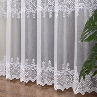 Firanka haftowana pasowa, wysokość 285cm, kolor 001 biały FH0026/768/001/000285/1