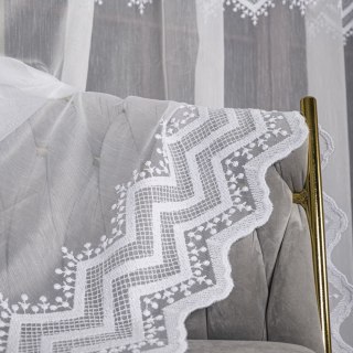 Firanka haftowana na metry FH0024 wysokość 170 cm kolor biały