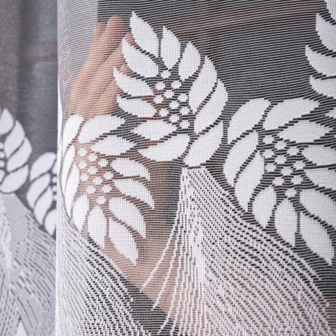 Firanka żakardowa na metry 049365 wysokość 250 cm kolor biały