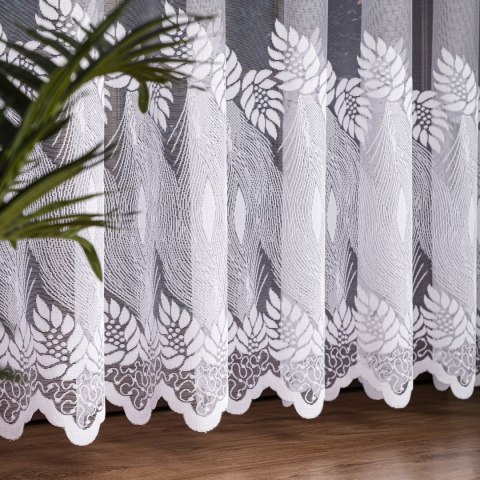 Firanka żakardowa na metry 049365 wysokość 270 cm kolor biały