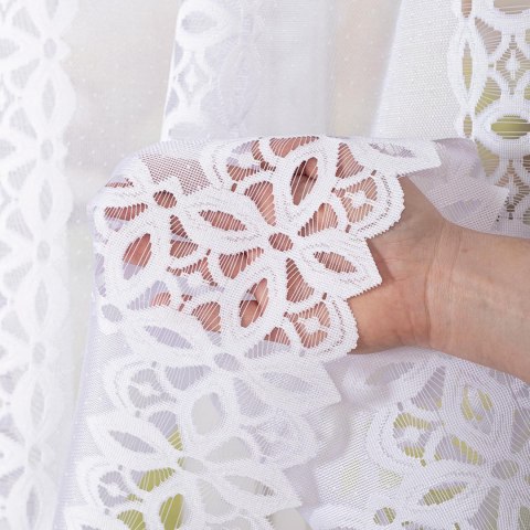 HELENA Firanka żakardowa odpasowana, szerokość 400 x wysokość 160cm, kolor 001 biały S18869/FOP/001/000162/1