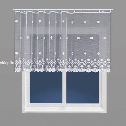 Firanka żakardowa na metry 004421 wysokość 110 cm kolor biały