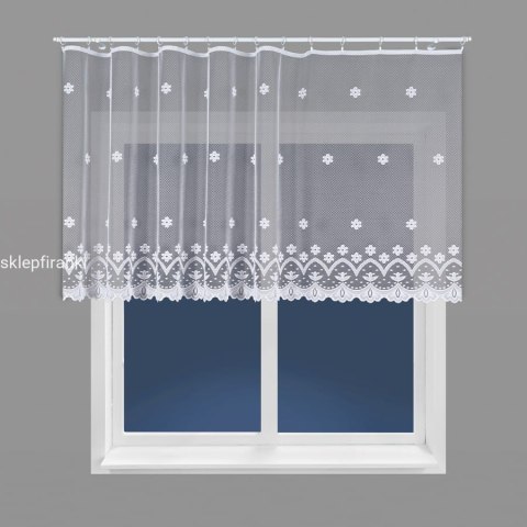 Firanka żakardowa na metry 004421 wysokość 110 cm kolor biały