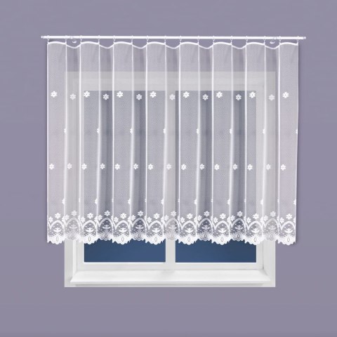 Firanka żakardowa na metry 004421 wysokość 160 cm kolor biały