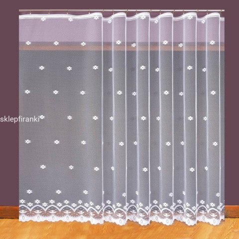 Firanka żakardowa na metry 004421 wysokość 250 cm kolor biały