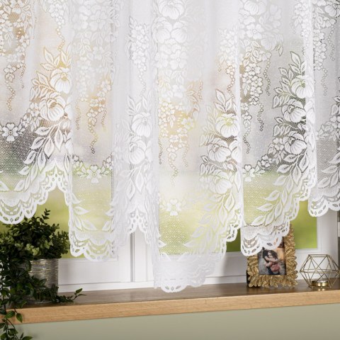 ADELA Firanka żakardowa odpasowana, szerokość 300 x wysokość 160cm, kolor 001 biały 361350/FOL/001/000161/1
