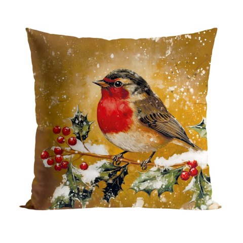 ELEGANCKI RUDZIK Poszewka dekoracyjna VELVET, 40x40cm, kolor 014 złoto-brązowy PBN339/POP/014/040040/1