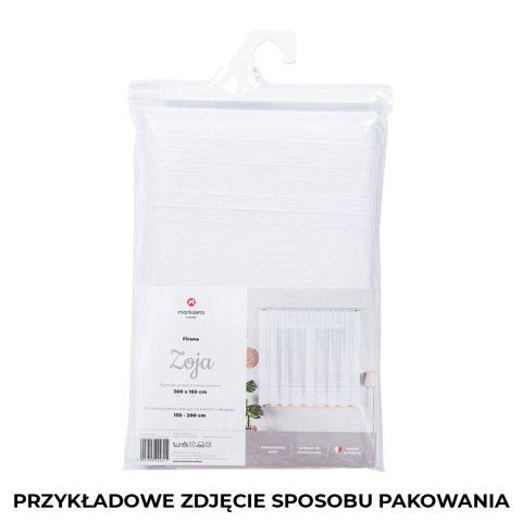 FAUSTYNA Firanka żakardowa gotowa, szerokość 250 x wysokość 120cm, kolor 001 biały 004411/FBL/001/250120/1