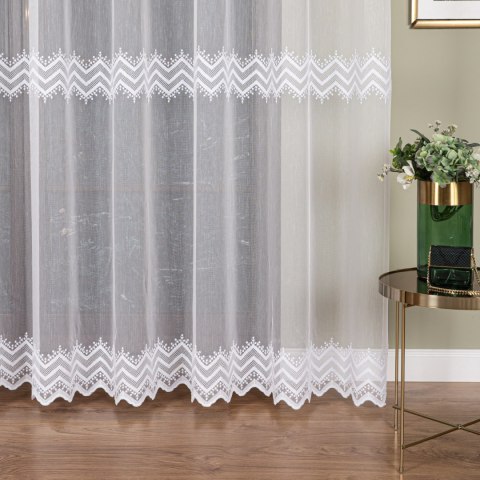 Firanka haftowana na metry FH0024 wysokość 285 cm kolor biały