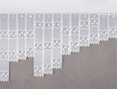 Firanka żakardowa na metry 017480 wysokość 230 cm kolor biały