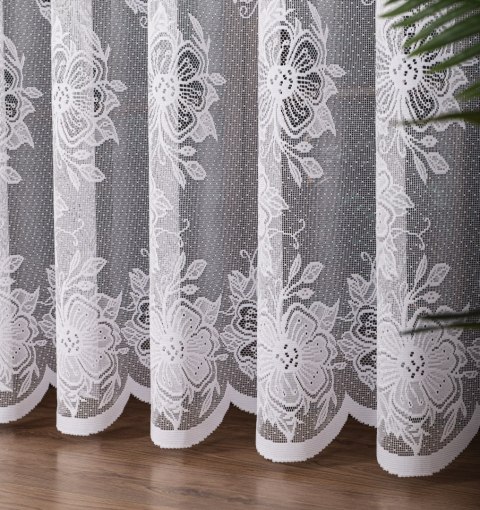 Firanka żakardowa na metry 004713 wysokość 250 cm kolor biały