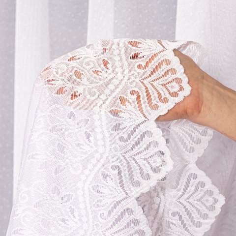 JAGODA Firanka żakardowa gotowa, szerokość 300 x wysokość 250cm, kolor 001 biały 018534/FBP/001/300250/1