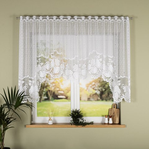 JULITA Firanka żakardowa gotowa, szerokość 300 x wysokość 135cm, kolor 001 biały 361251/FBL/001/300135/1