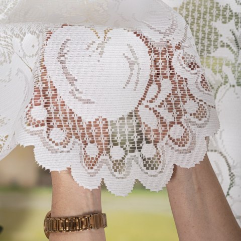 JULITA Firanka żakardowa gotowa, szerokość 300 x wysokość 135cm, kolor 001 biały 361251/FBL/001/300135/1