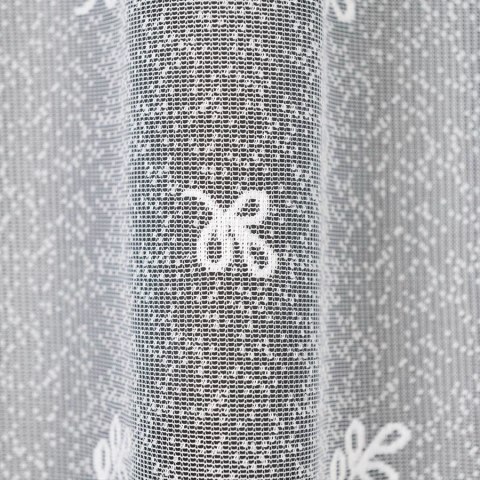 KAROLINA Zazdrostka żakardowa ze wzorem po całości, wysokość 45cm, kolor 001 biały 054160/000/001/000045/1