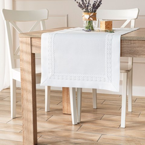 MODENA Bieżnik z gipiurą, szerokość 38cm x wysokość 160cm, kolor 001 biały 202725/KSP/L01/038160/1