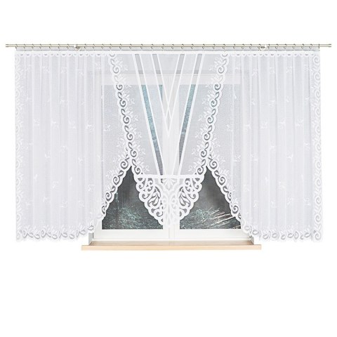 Firanka gotowa żakardowa ROZALIA 160x450 cm kolor biały