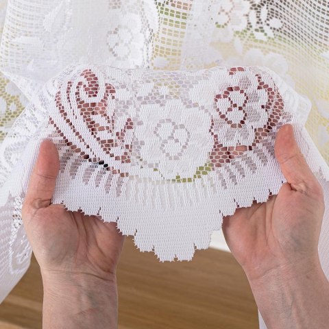 SARA Firanka żakardowa gotowa, szerokość 300 x wysokość 140cm, kolor 001 biały 044330/FBL/001/300140/1