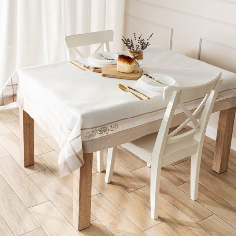 ASTRA Obrus z haftem, szerokość 120cm x wysokość 160cm, kolor 001 biały 241247/KSP/L01/120160/1