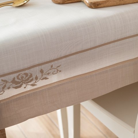 ASTRA Obrus z haftem, szerokość 120cm x wysokość 160cm, kolor 001 biały 241247/KSP/L01/120160/1