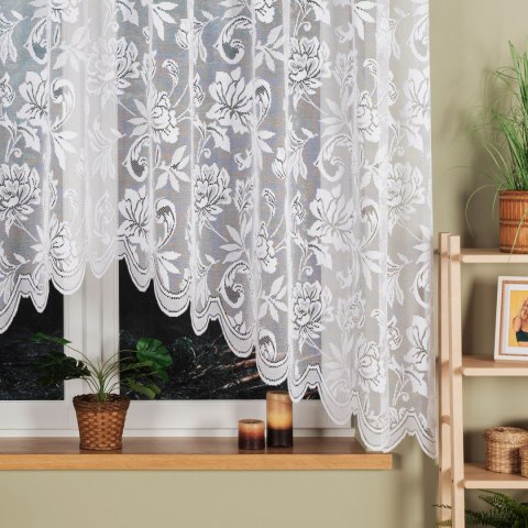 BARBARA Firanka żakardowa odpasowana, szerokość 300 x wysokość 180cm, kolor 001 biały 301101/FBL/001/300180/1