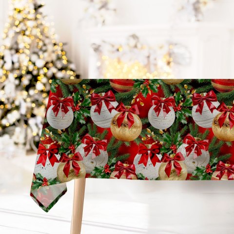 BOMBKI ZE ZŁOTYM Tkanina dekoracyjna NINA WODOODPORNA, 160cm, kolor 003 czerwony DBN332/NIW/003/160000/1