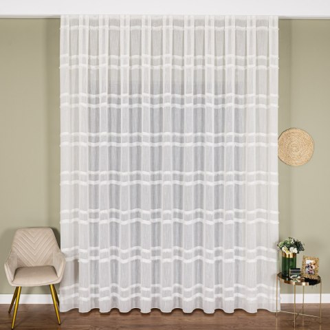 Firana fantazyjna z ołowianką, wysokość 300cm, kolor 002 offwhite 330068/OLO/002/000300/1
