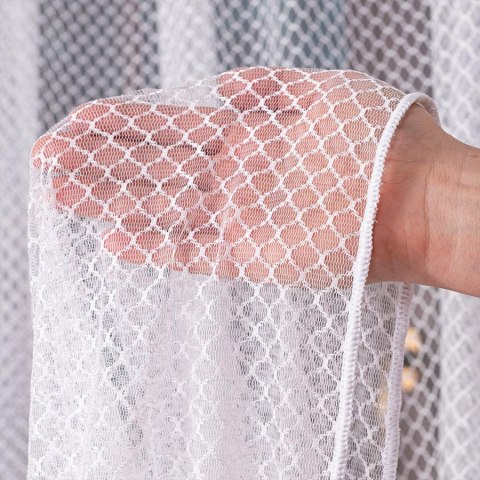 Firanka fantazyjna z ołowianką, wysokość 300cm, kolor 001 biały 475033/OLO/001/000300/1