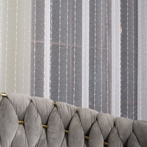 Firanka fantazyjna z puszystymi przeszyciami po całości, wysokość 320cm, kolor 001 biały 419032/OLO/005/000320/1