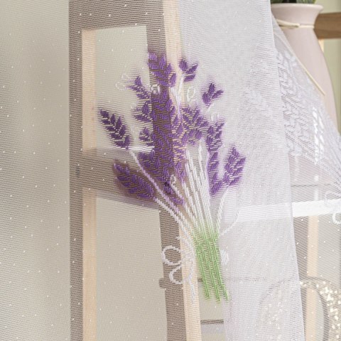 Firanka żakardowa drukowana ze wzorem po całości, wysokość 250cm, kolor 001 biały 018592/000/028/000250/1