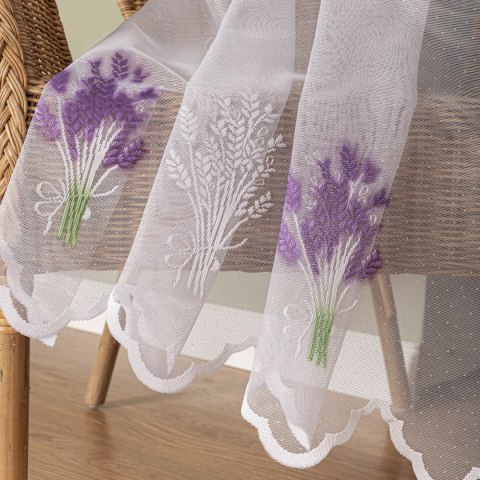 Firanka żakardowa drukowana ze wzorem po całości, wysokość 250cm, kolor 001 biały 018592/000/028/000250/1