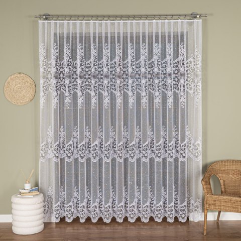 Firanka żakardowa na metry 019461 wysokość 250 cm kolor biały