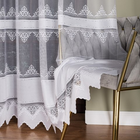 Firanka żakardowa na metry 107363 wysokość 250 cm kolor biały