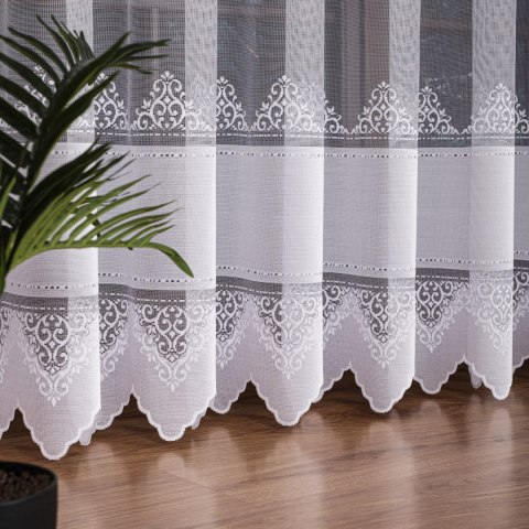 Firanka żakardowa na metry 107363 wysokość 250 cm kolor biały