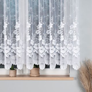 Firanka żakardowa na metry 018041 wysokość 150 cm kolor biały