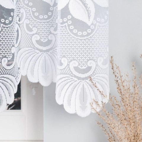 Firanka żakardowa na metry 018041 wysokość 150 cm kolor biały