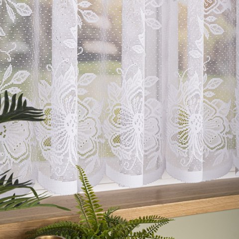 Firanka żakardowa na metry 004713 wysokość 155 cm kolor biały