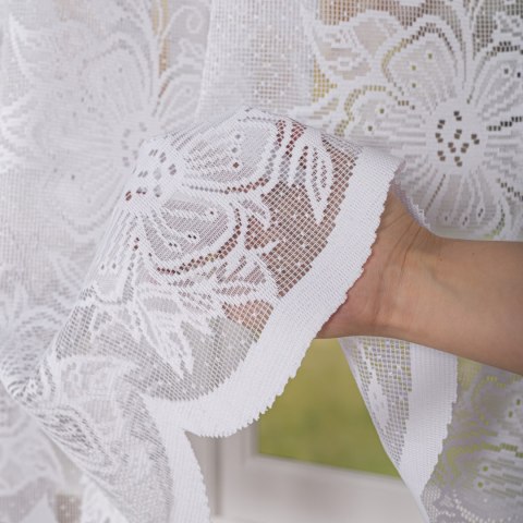 Firanka żakardowa na metry 004713 wysokość 155 cm kolor biały
