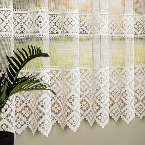 Firanka żakardowa na metry 011450 wysokość 175 cm kolor kremowy