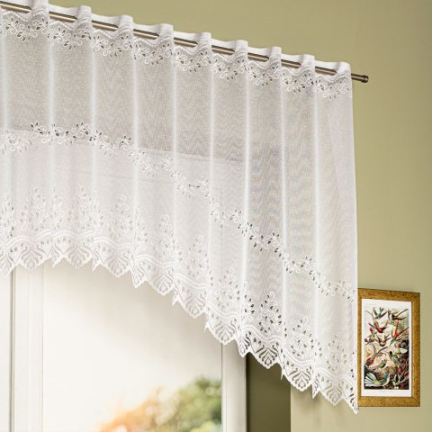 JAGODA Firanka żakardowa gotowa, szerokość 250 x wysokość 100cm, kolor 001 biały 018534/FBL/001/250100/1