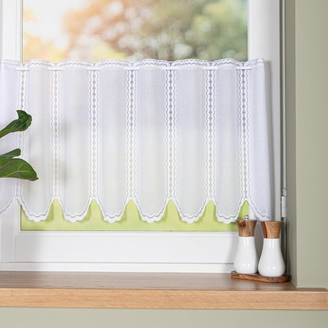 Zazdrostka żakardowa panelowa, wysokość 40cm, kolor 001 biały 023429/000/001/000040/1