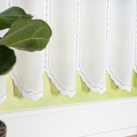 Zazdrostka żakardowa panelowa, wysokość 40cm, kolor 001 biały 023429/000/001/000040/1