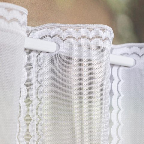 Zazdrostka żakardowa panelowa, wysokość 40cm, kolor 001 biały 023429/000/001/000040/1